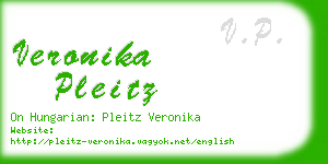 veronika pleitz business card
